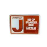 Jamesway Barn Equipment Embossed Metal Sign