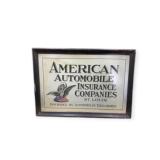 American Automobile Insurance Framed Sign