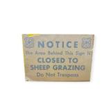 US Forest Service Notice Painted Metal Sign