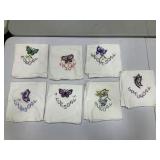 Hand Embroidered Days of the Week Tea Towels