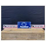 Penn State License Plate and Crysteel Emblems (2)