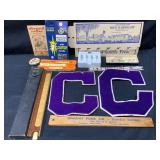 Advertising, Slide Rule, Letterman Letters