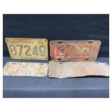 License Plates from 1936, 38, 29, 27