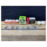 Vintage Golfballs, Divots, Marker, and Ball Holder
