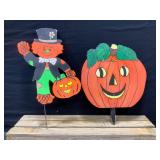 Vintage Halloween Yard Stakes