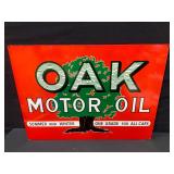 Oak Motor Oil Porcelain Sign