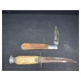 Sabre Poket Knife and Bone Handle Knife