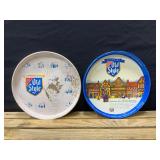 Old Style Metal Tray Lot of 2