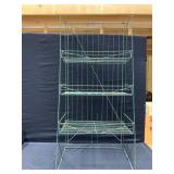 Vintage Green Wire Display Rack
