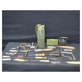 Pocket Knives, Razors, Military Sewing Kits
