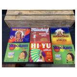 Native American Apple Brand Crate Lables Lot of 6