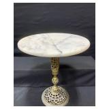 Brass Lamp with Marble Top