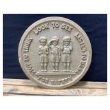 1938 H. Daake Safety Token Plaque