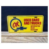 Chevrolet OK Used Cars & Trucks License Plate