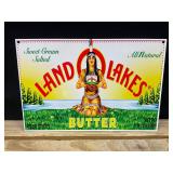 Land O Lakes Powder Coated Porcelain Sign
