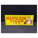 Napoleon Cigar Metal Embossed Sign