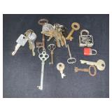 Skeleton Keys & Old Car Keys & Locks