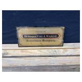 Dubuque Fire & Marine Reverse Painted Glass