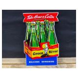 Green River Soda Powder Coated Porcelain Sign