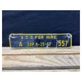 V.C.C. For Hire Trucking Permit Topper