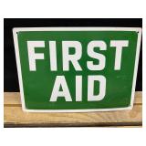 First Aid Metal Sign
