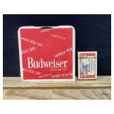 Budweiser Record and Budweiser Playing Cards NOS