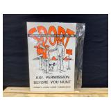 PA Game Commission Sportsmen Paper Sign