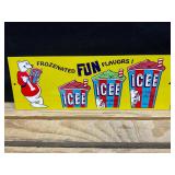 ICEE Slushie Powder Coated Porcelain Sign