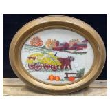 Embroidery Autumn Farm Scene