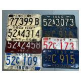 Indiana License Plates 1960ï¿½s