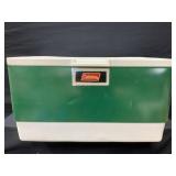 Vintage Green and White Coleman Cooler