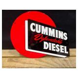 Cummins Diesel Powder Coated Porcelain Sign