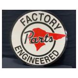 GM Factory Parts Metal Embossed Sign