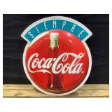 Siempre Coca-Cola Metal Embossed Sign