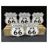 US 66 NM and KS Metal Signs (5)