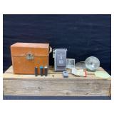 Polaroid Land Camera with Flash and Case
