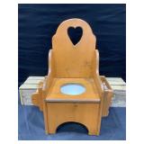 Vintage Wooden Potty Chair