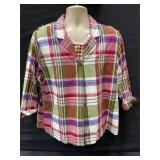 Two Piece Button Up Blouse Set