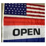 American Flag and Open Flag 60 x 36 inches