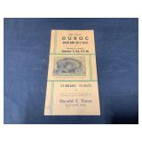 Duroc Boar and Gilt Sale 1944