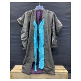Black Kimono with Dark Purple Lining