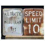 Speed Limit & All Traffic Metal Signs