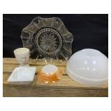 FireKing Bowls, Egg Cup, Milk Glass Ashtray