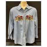 Demin Cowboy Christmas Blouse