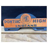 Pontiac High Indians Plate Topper