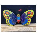 J. Chein & Co Litho Tin Butterfly Push Toy