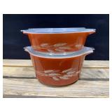 Autumn Harvest Pyrex Casserole Dishes w/ Lids
