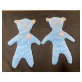 Pair of Flat Plush Bear Stuffies