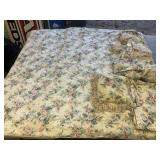 Lace & Floral Bedspread Set w/ Pillows & Curtains