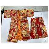 Vintage Japanese Silk Kimono and Hakama Set
